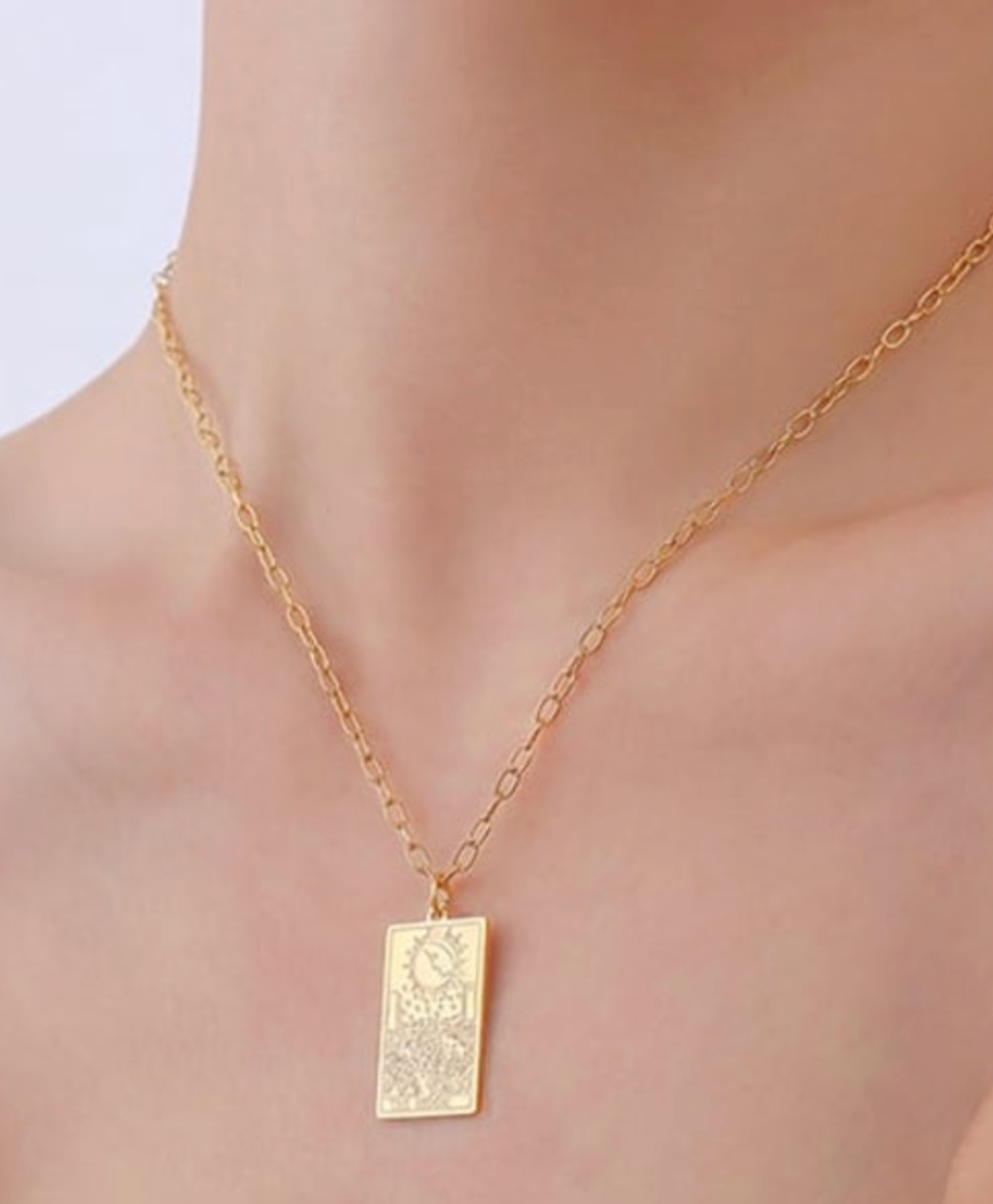Collar Carta del Tarot Luna
