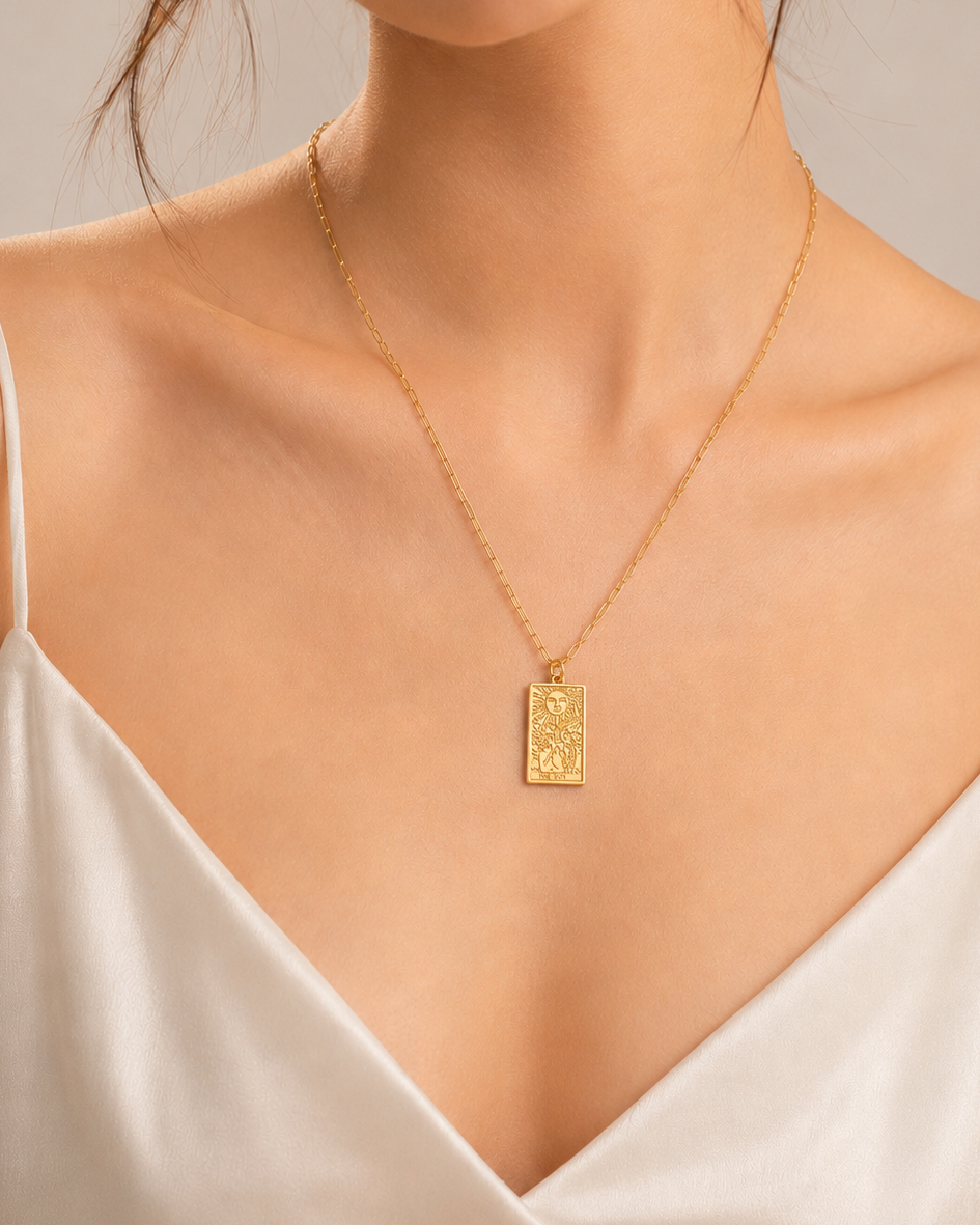 Collar Carta de Tarot del Sol